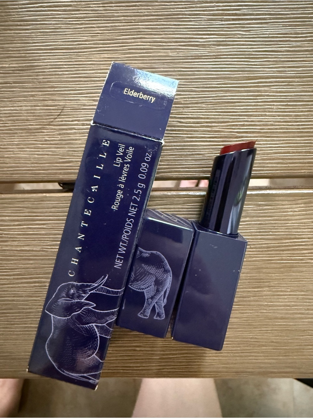 Chantecaille Lip Veil Lipstick in Elderberry - Deep Berry Plum